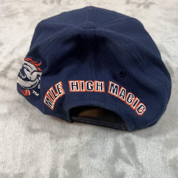 Vintage Denver Broncos Hat Cap Snap Back Mens One Size NFL Mile High Magic 90s - Picture 3 of 8